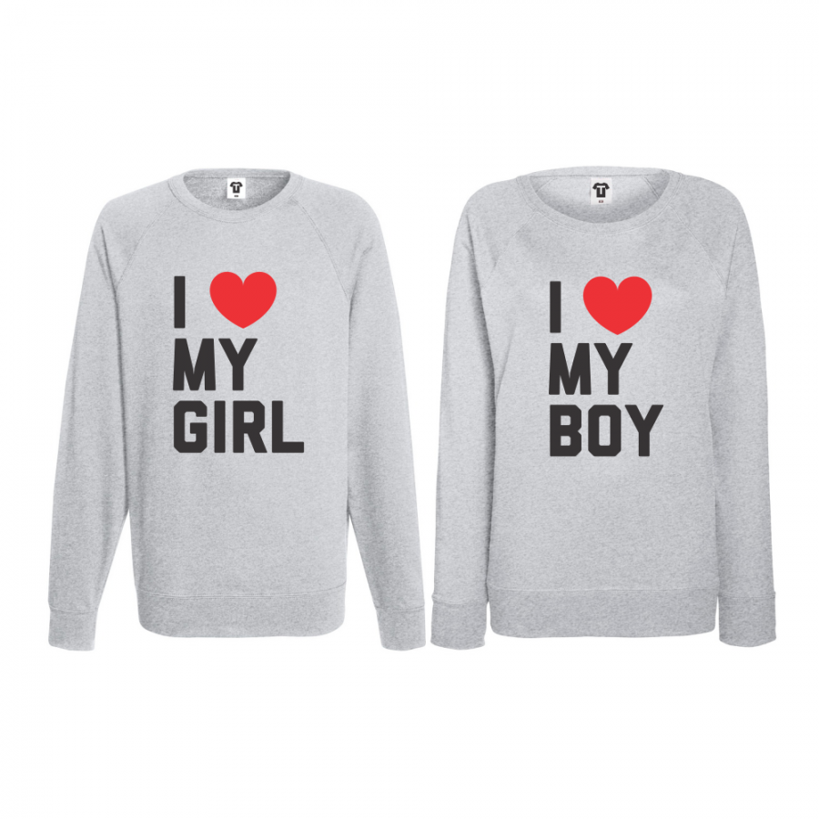 Σετ μπλούζες για ζευγάρια I LOVE MY BOY