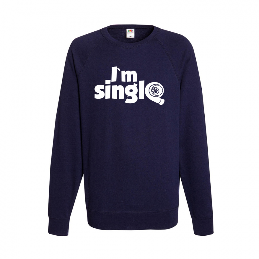 Ανδρική σκούρο μπλε μπλούζα I'm single