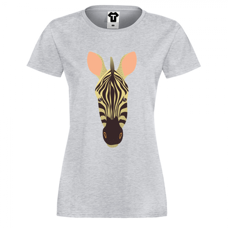 Γυναικεία γκρι μπλούζα με πριντ  Zebra