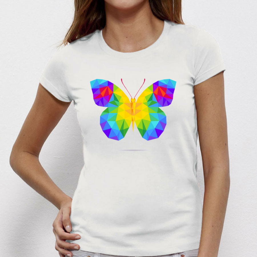 Γυναικεία μπλούζα Butterfy Polygonal