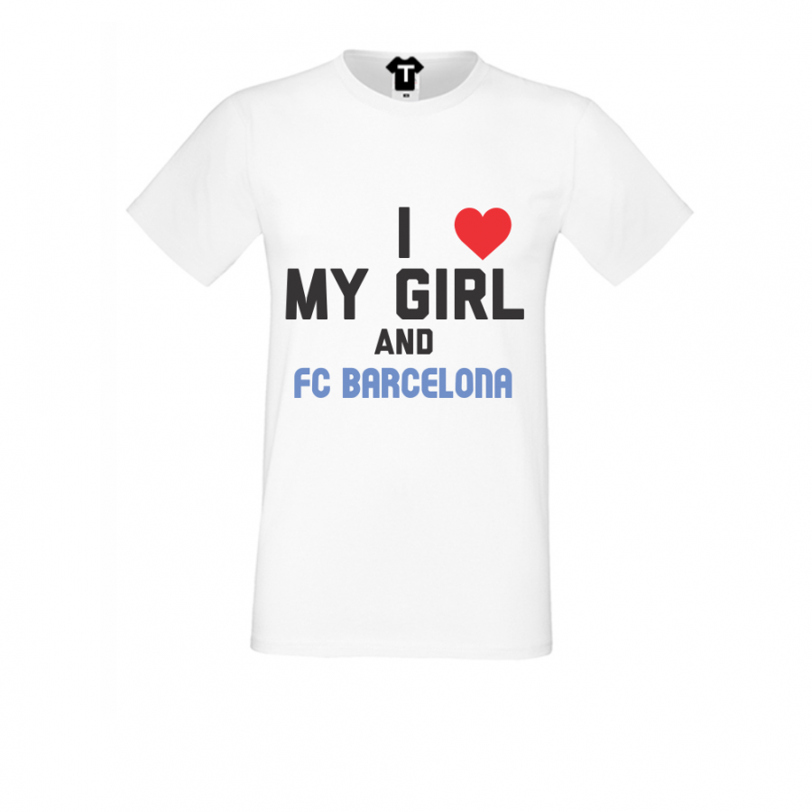 Ανδρική άσπη μπλούζα My Girl and Barcelona