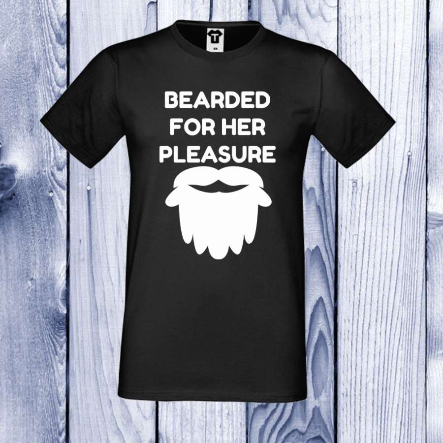 Ανδρική μαύρη μπλούζα Bearded for her Pleasure