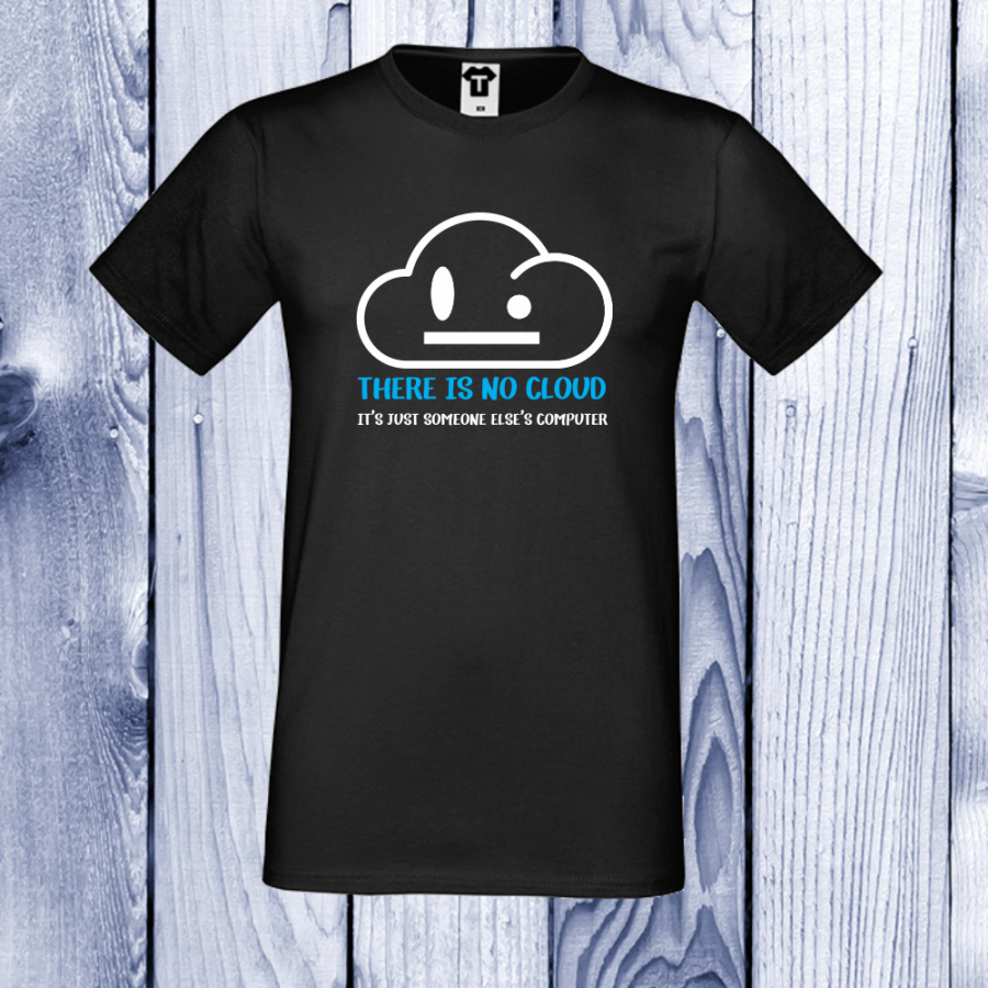 Ανδρική μαύρη μπλούζα There is no cloud