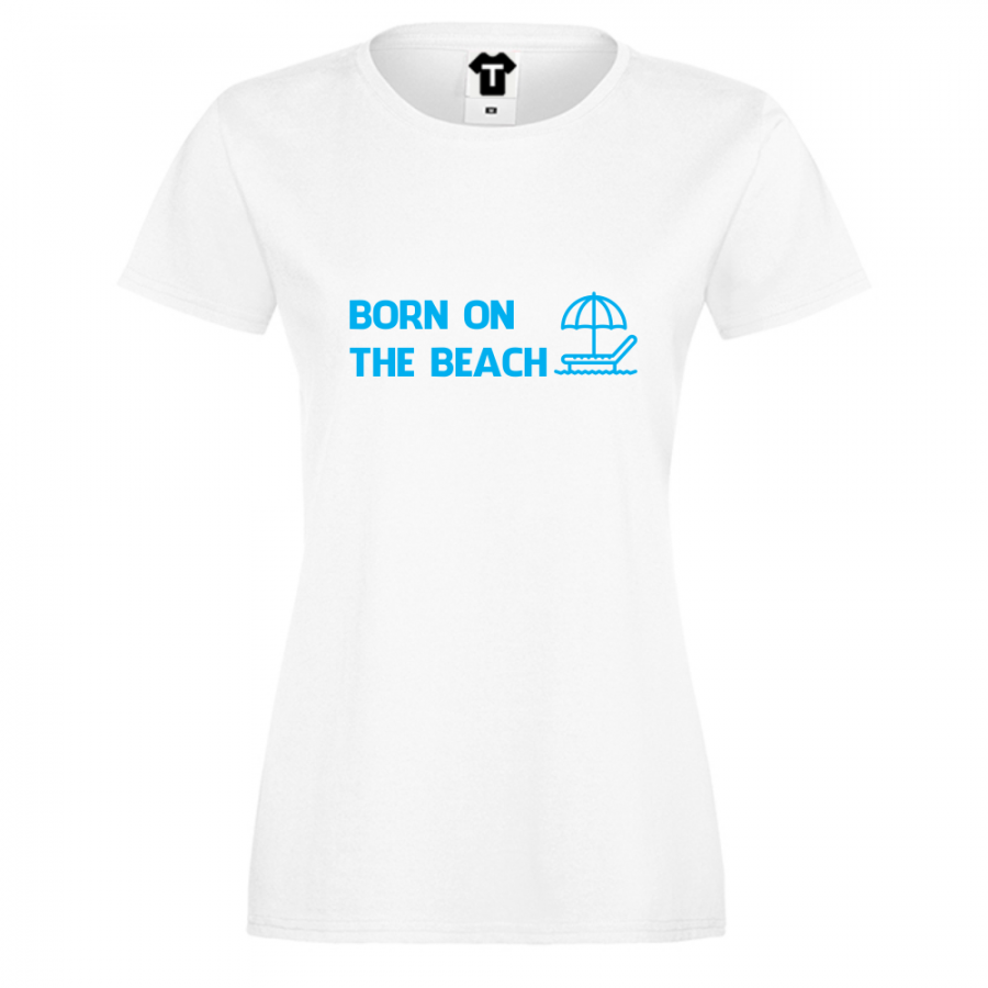 Γυναικεία άσπρη μπλούζα Born on the beach 1