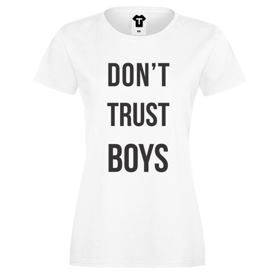 Γυναικεία άσπρη μπλούζα Don't trust boys