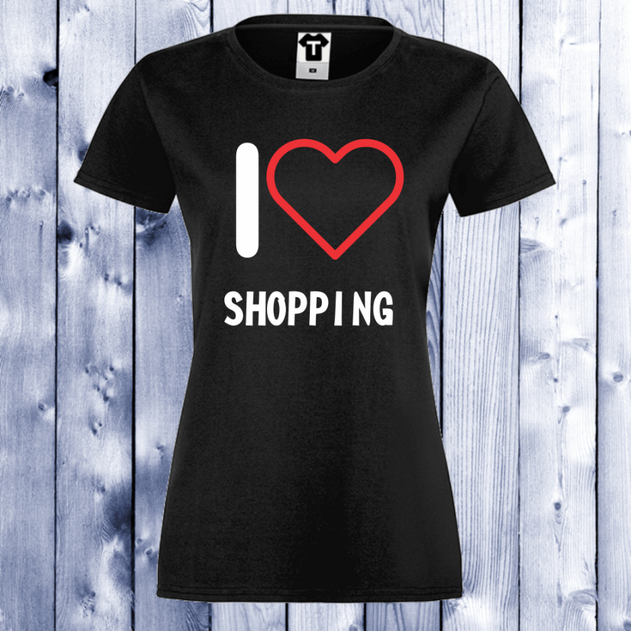 Γυναικεία άσπρη μπλούζα I Love Shopping
