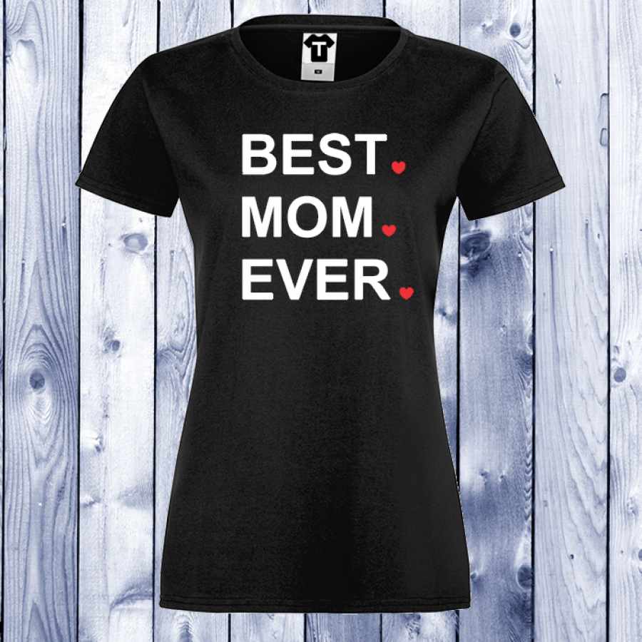 Γυναικεία μαύρη μπλούζα BEST MOM EVER.