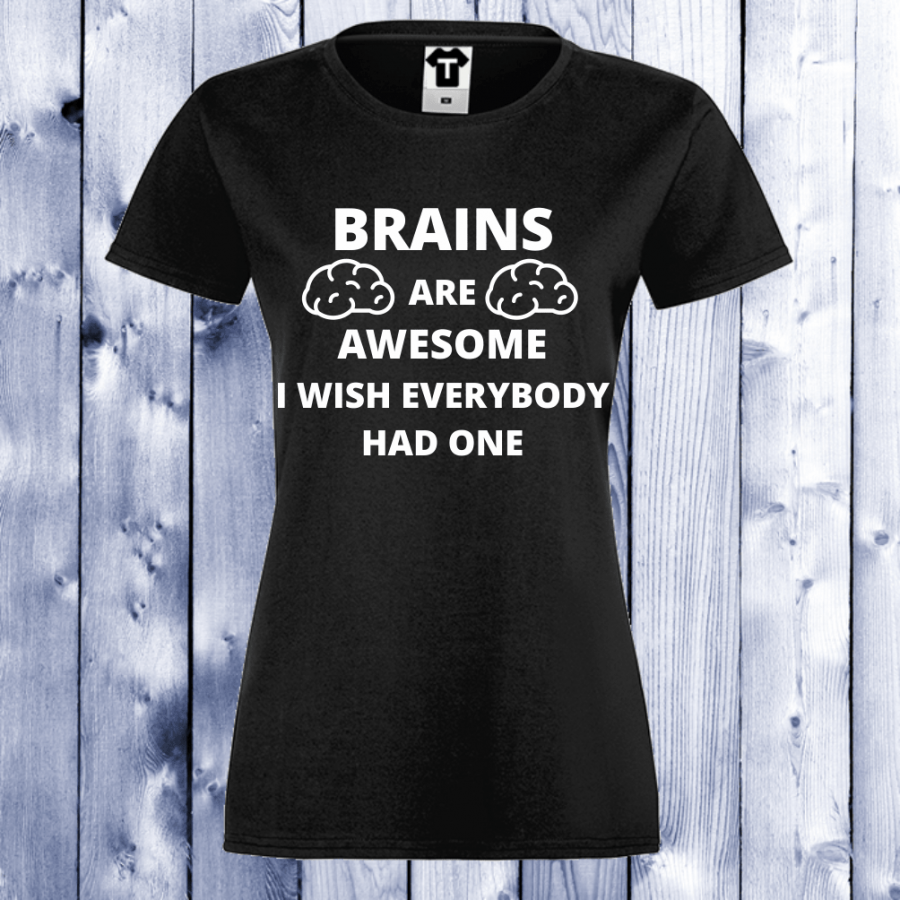Γυναικεία μαύρη μπλούζα Brains