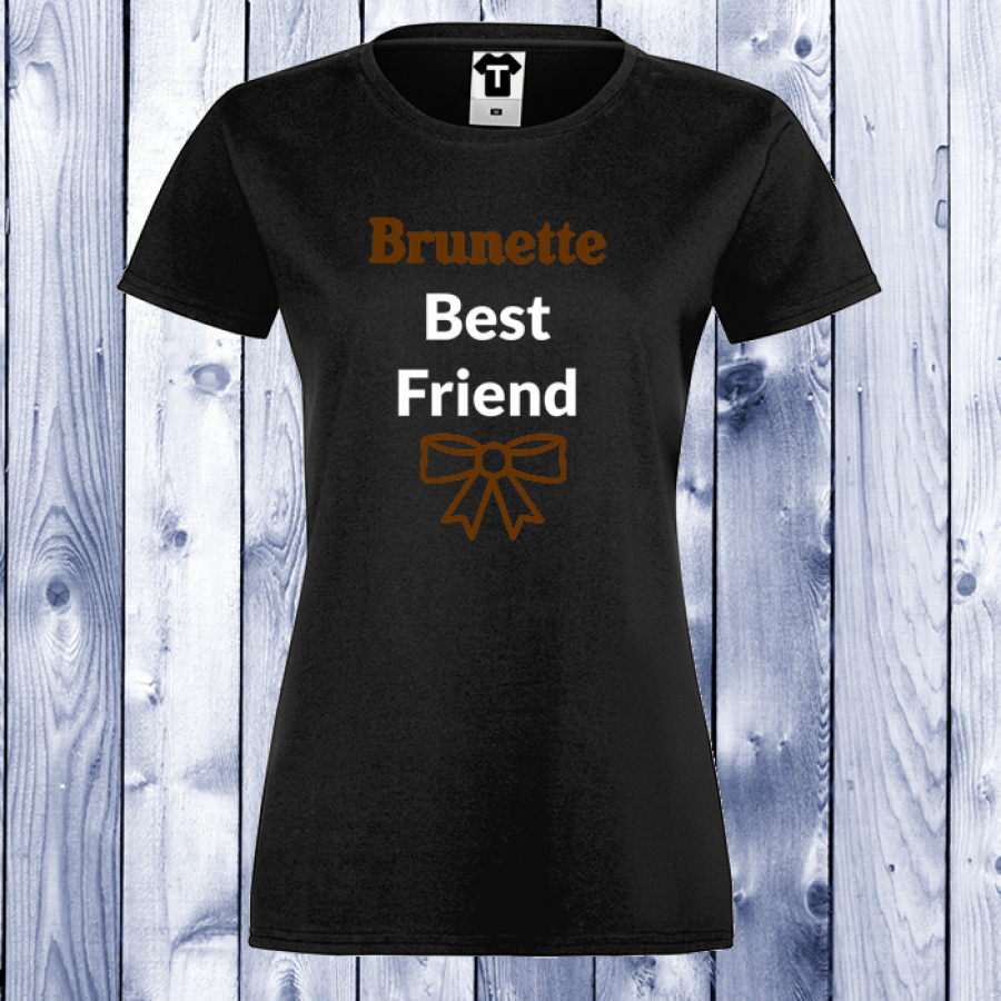 Γυναικεία μαύρη μπλούζα BRUNETTE BEST FRIEND