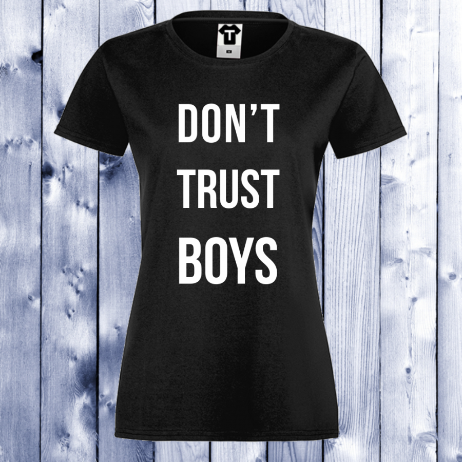 Γυναικεία μαύρη μπλούζα Don't trust boys