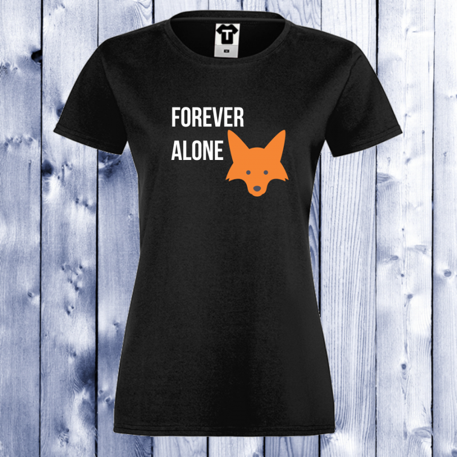 Γυναικεία μαύρη μπλούζα Forever Alone