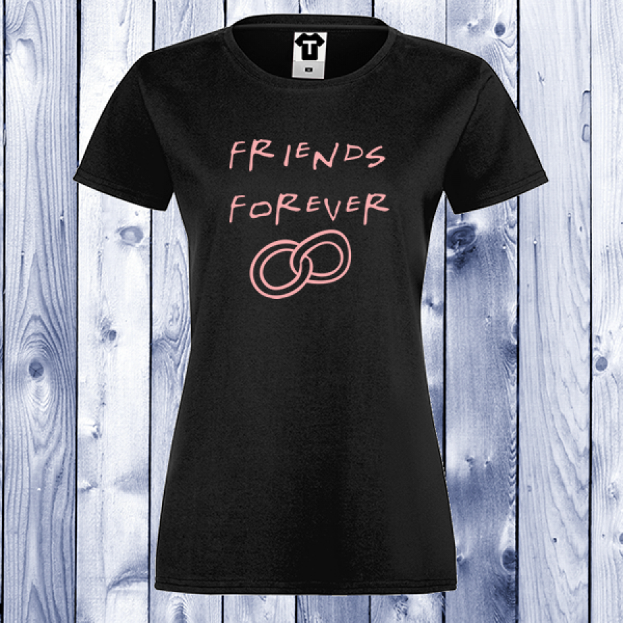 Γυναικεία μαύρη μπλούζα Friends Forever