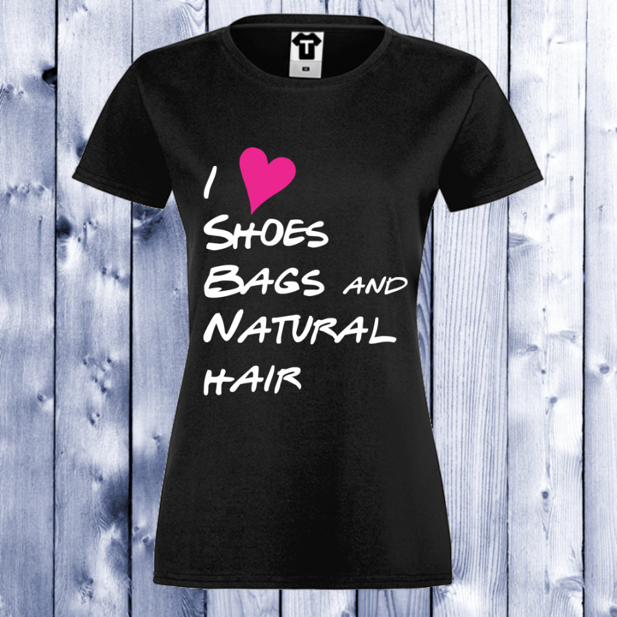 Γυναικεία μαύρη μπλούζα I Love shoes, bags…