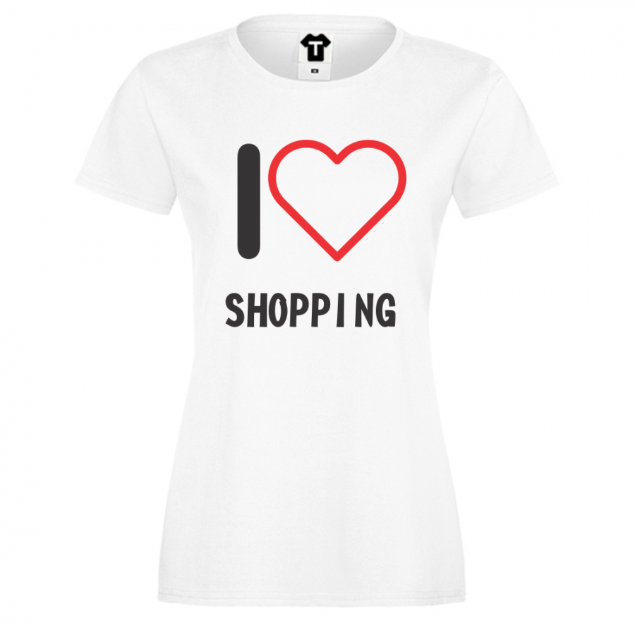 Γυναικεία μαύρη μπλούζα I Love Shopping