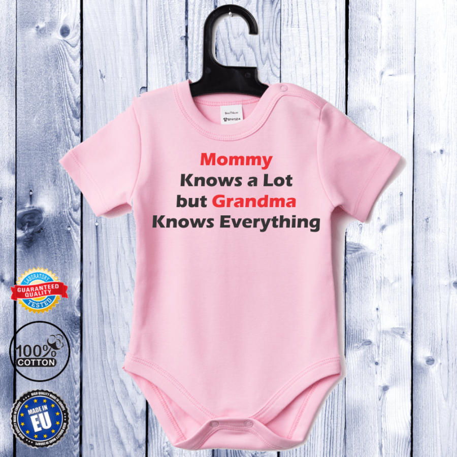 Μωρουδιακό κορμάκι με μακρύ μανίκι Grandma Knows Everything