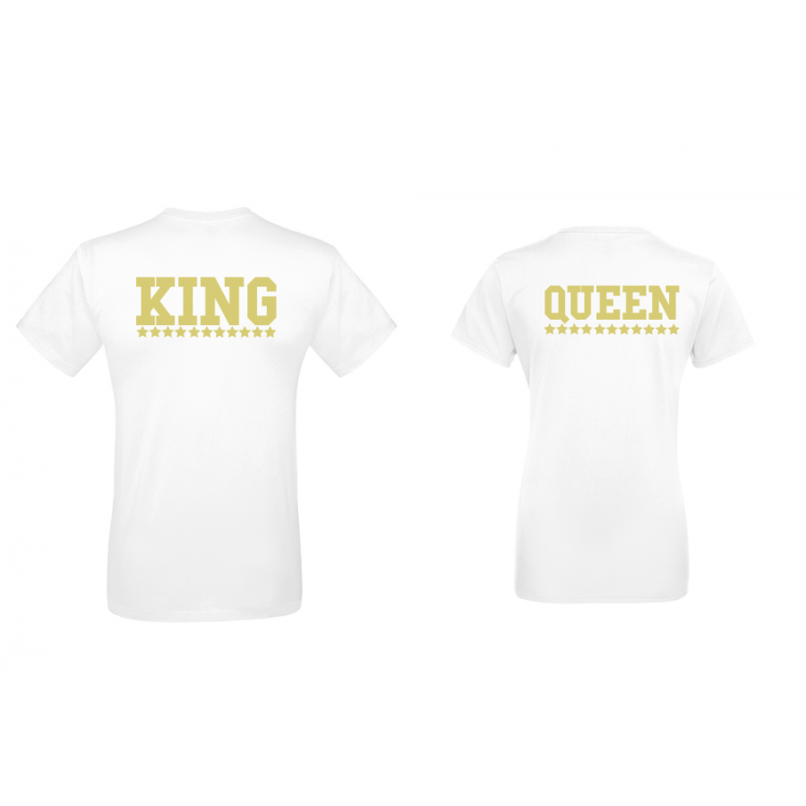 Σετ για ζευγάρια άσπρο χρώμα King - Queen