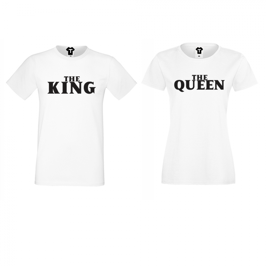 Σετ για ζευγάρια άσπρο χρώμα The Queen and The King
