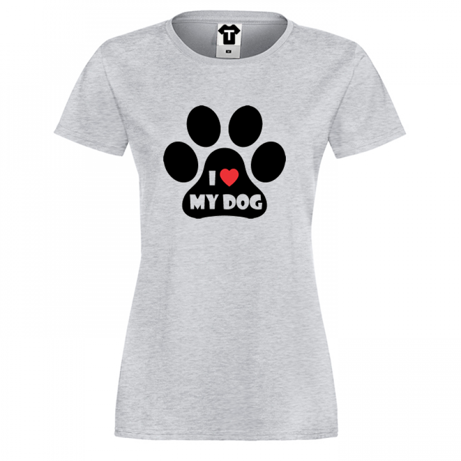 Γυναικεία μπλούζα I LOVE MY DOG