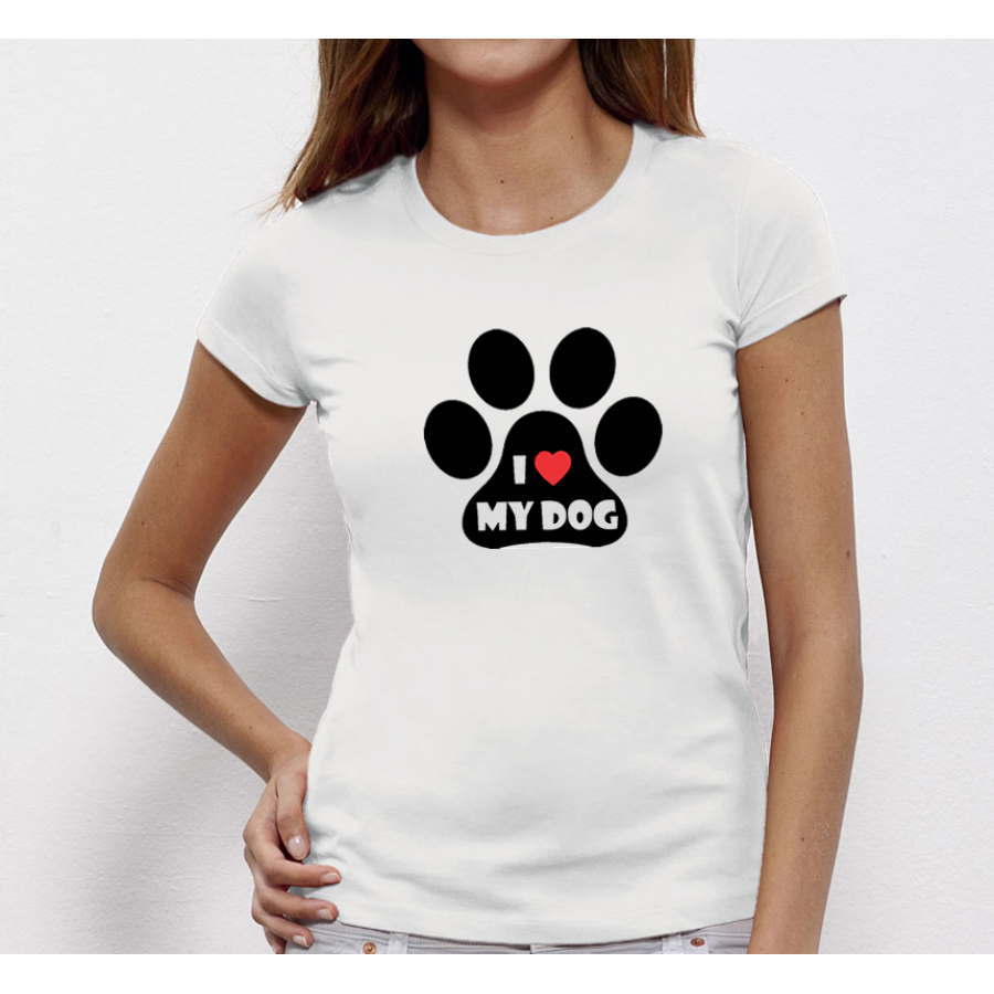 Γυναικεία μπλούζα I LOVE MY DOG