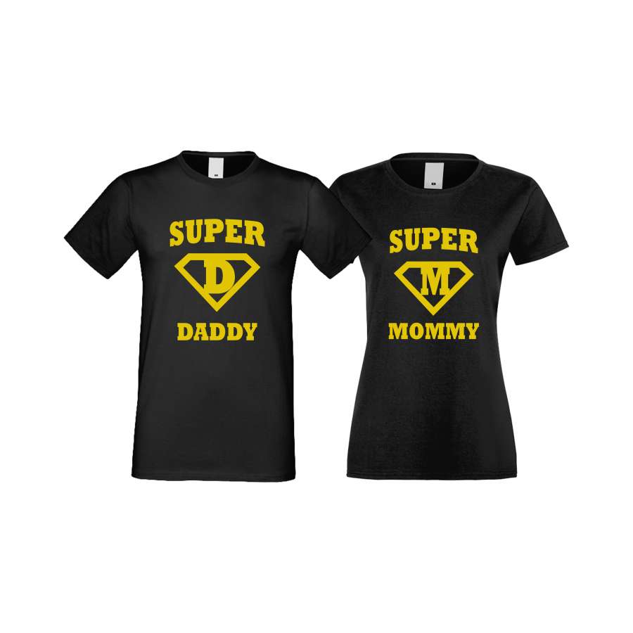 ΜΠΛΟΥΖΕΣ ΓΙΑ ΕΡΩΤΕΥΜΕΝΟΥΣ SuperDaddy - Super Mommy μαύρη