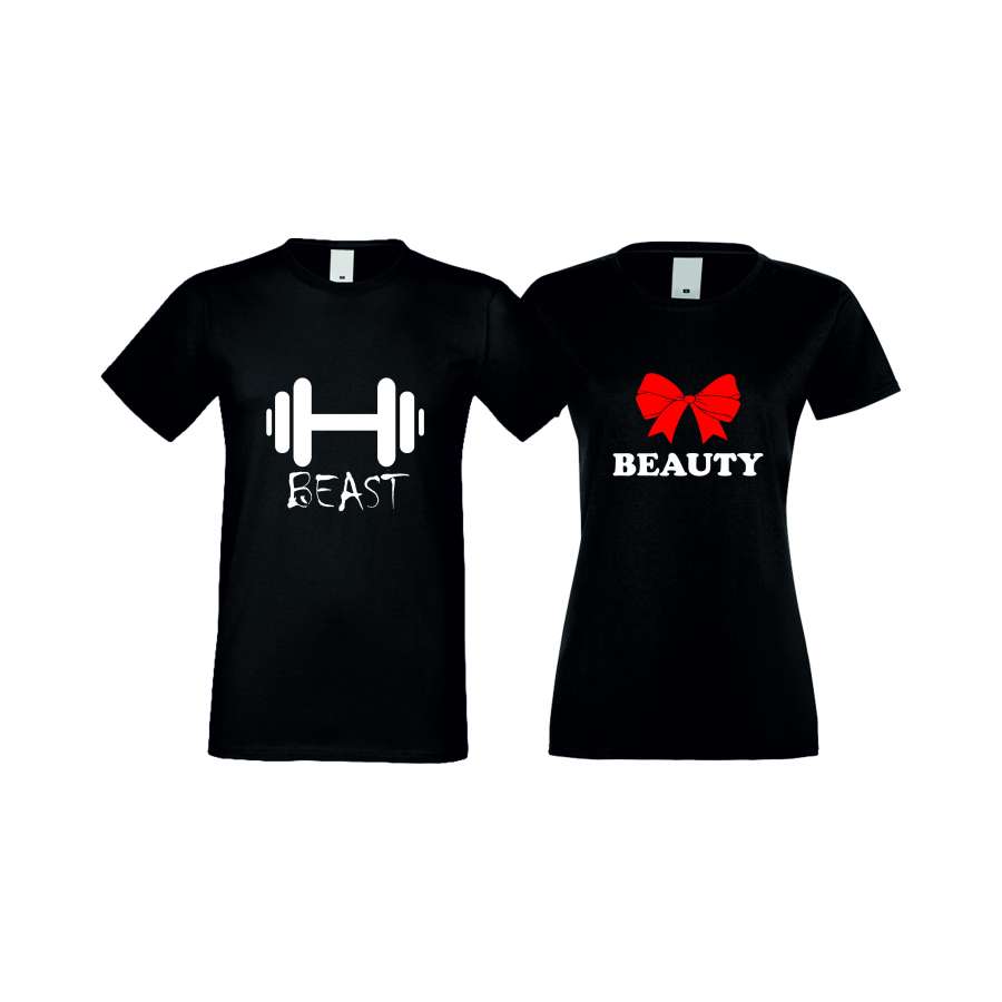 ΜΠΛΟΥΖΕΣ ΓΙΑ ΕΡΩΤΕΥΜΕΝΟΥΣ Beast and Beauty μαύρη