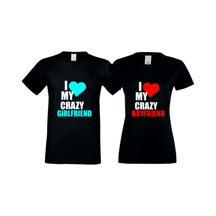 ΜΠΛΟΥΖΕΣ ΓΙΑ ΕΡΩΤΕΥΜΕΝΟΥΣ I Love My Crazy μαύρη