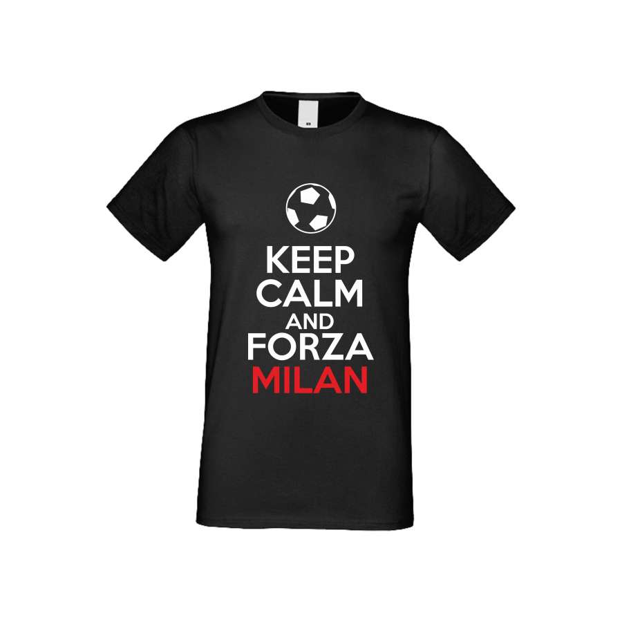 ΑΝΔΡΙΚΗ ΜΠΛΟΥΖΑ KEEP CALM and FORZA MILAN μαύρο