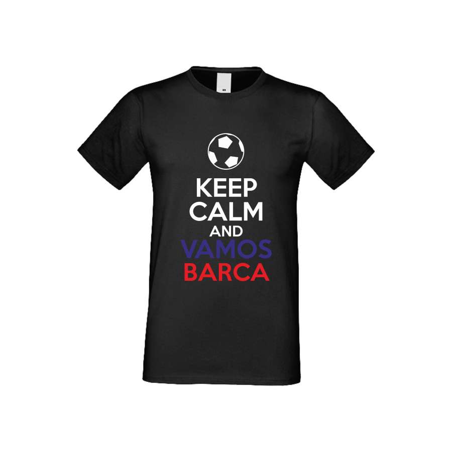 ΑΝΔΡΙΚΗ ΜΠΛΟΥΖΑ KEEP CALM and VAMOS BARCA μαύρο