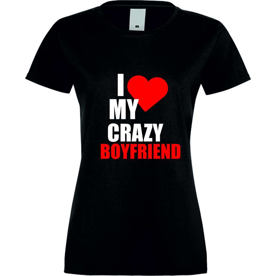 ΓΥΝΑΙΚΕΙΑ ΜΠΛΟΥΖΑ Love Crazy Boyfriend μαύρο