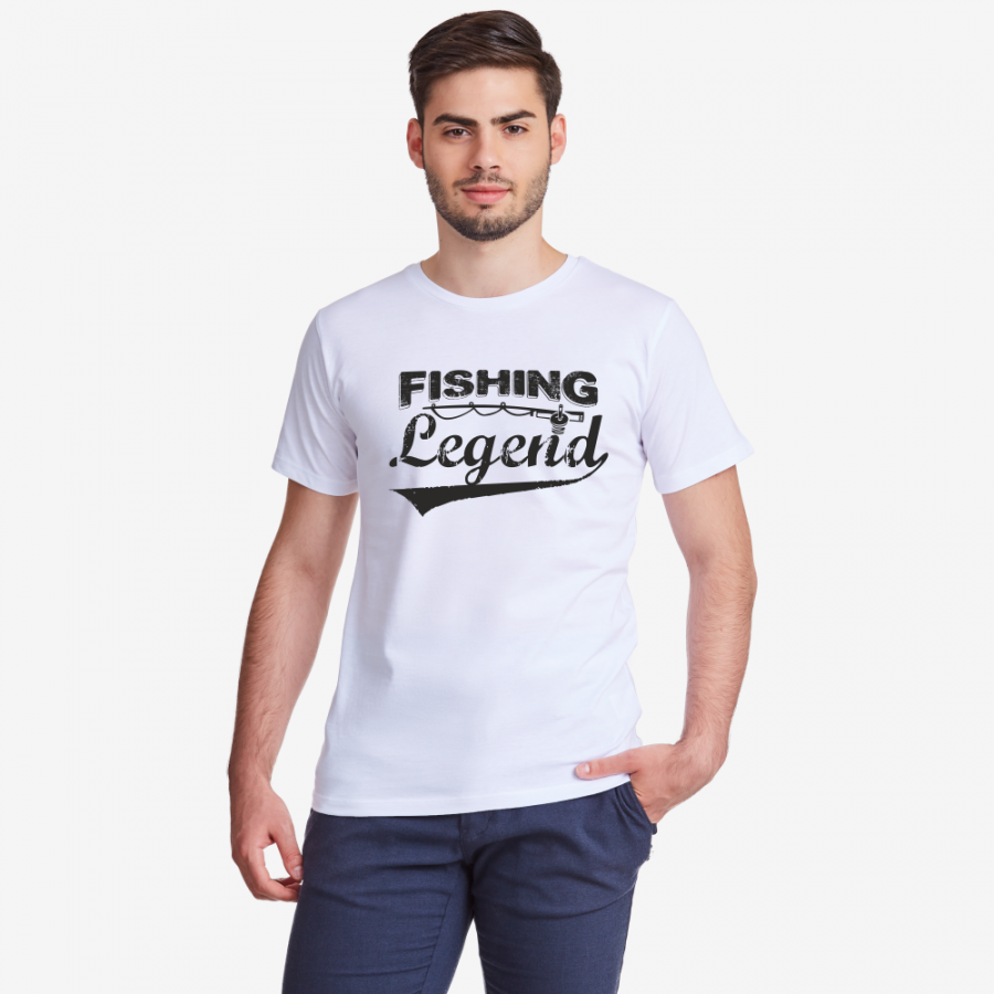 Ανδρική μπλούζα σε άσπρο χρώμα  Fishing Legend