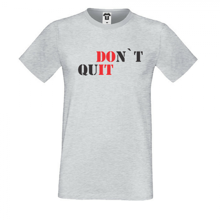 Ανδρική μπλούζα γκρι χρώμα DOn't quIT