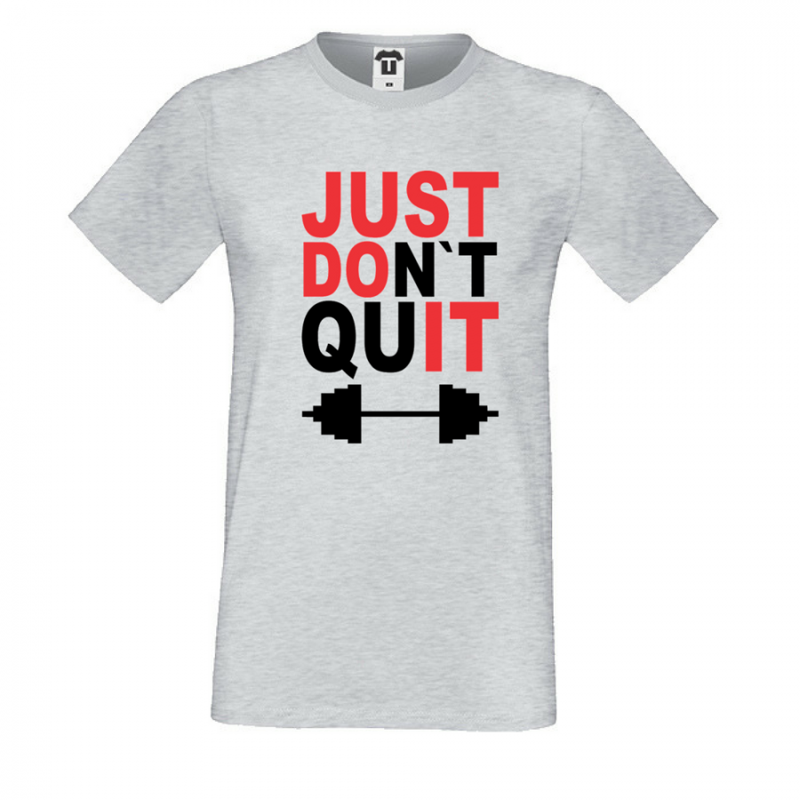 Ανδρική μπλούζα γκρι χρώμα JUST don't quit