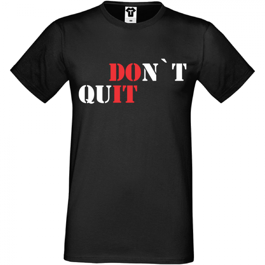 Ανδρική μπλούζα μαύρο χρώμα DOn't quIT