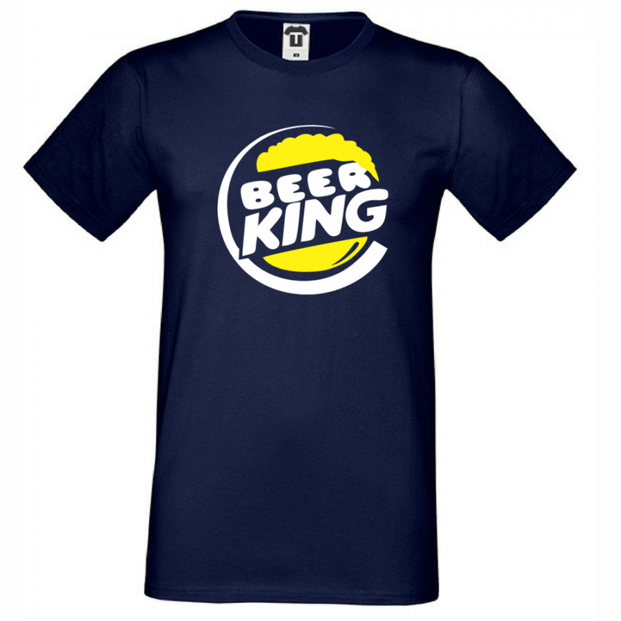 Ανδρική μπλούζα σκούρο μπλε χρώμα BEER KING