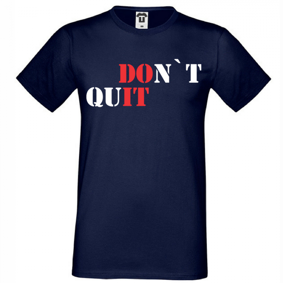 Ανδρική μπλούζα σκούρο μπλε χρώμα DOn't quIT