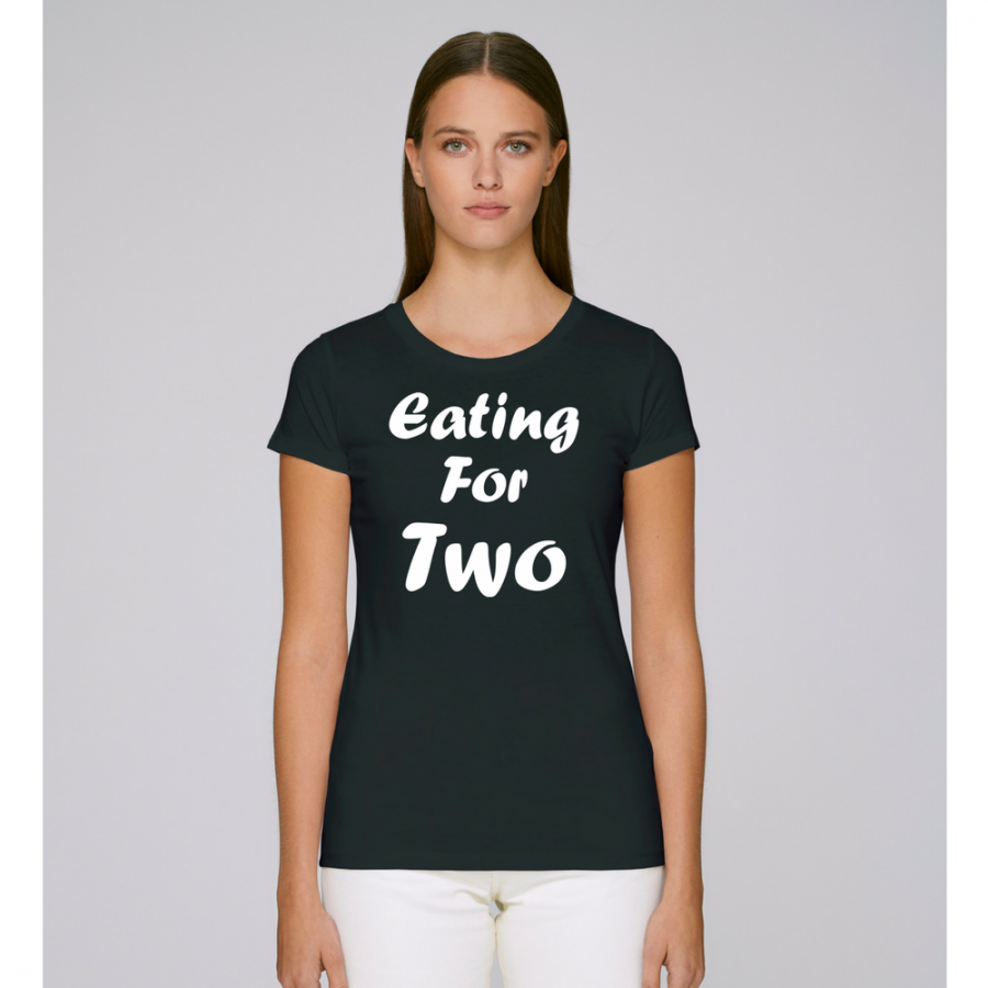 Γυναικεία μαύρη μπλούζα Eating for two