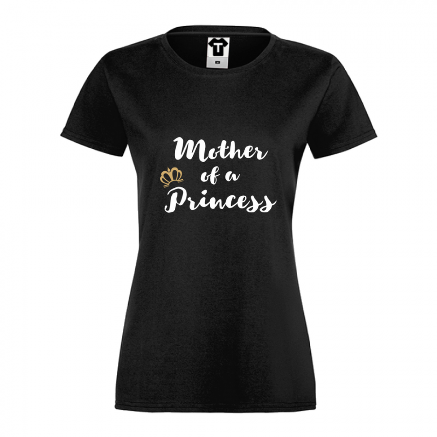 Γυναικεία μαύρη μπλούζα Mother of a princess
