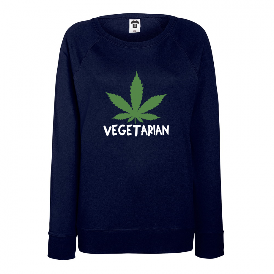 Γυναικεία μπλούζα Vegetarian σκούρο μπλε χρώμα