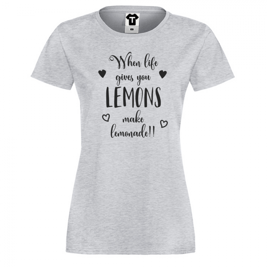 Γυναικεία μπλούζα When life gives you lemons make lemonade