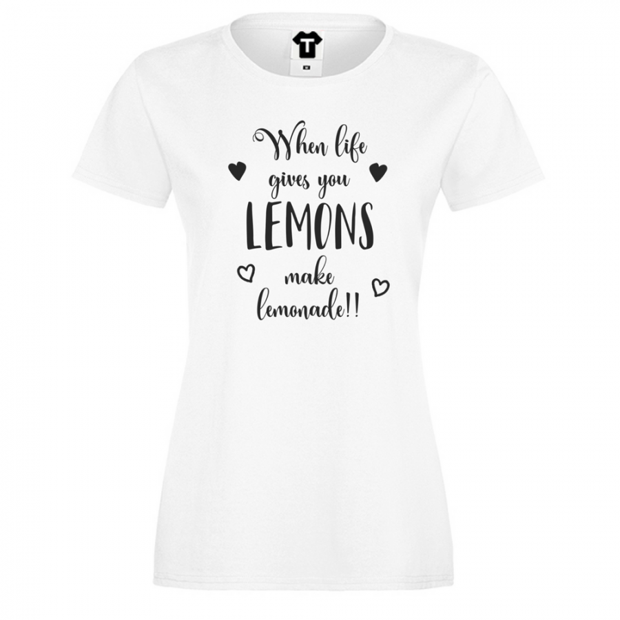 Γυναικεία μπλούζα When life gives you lemons make lemonade