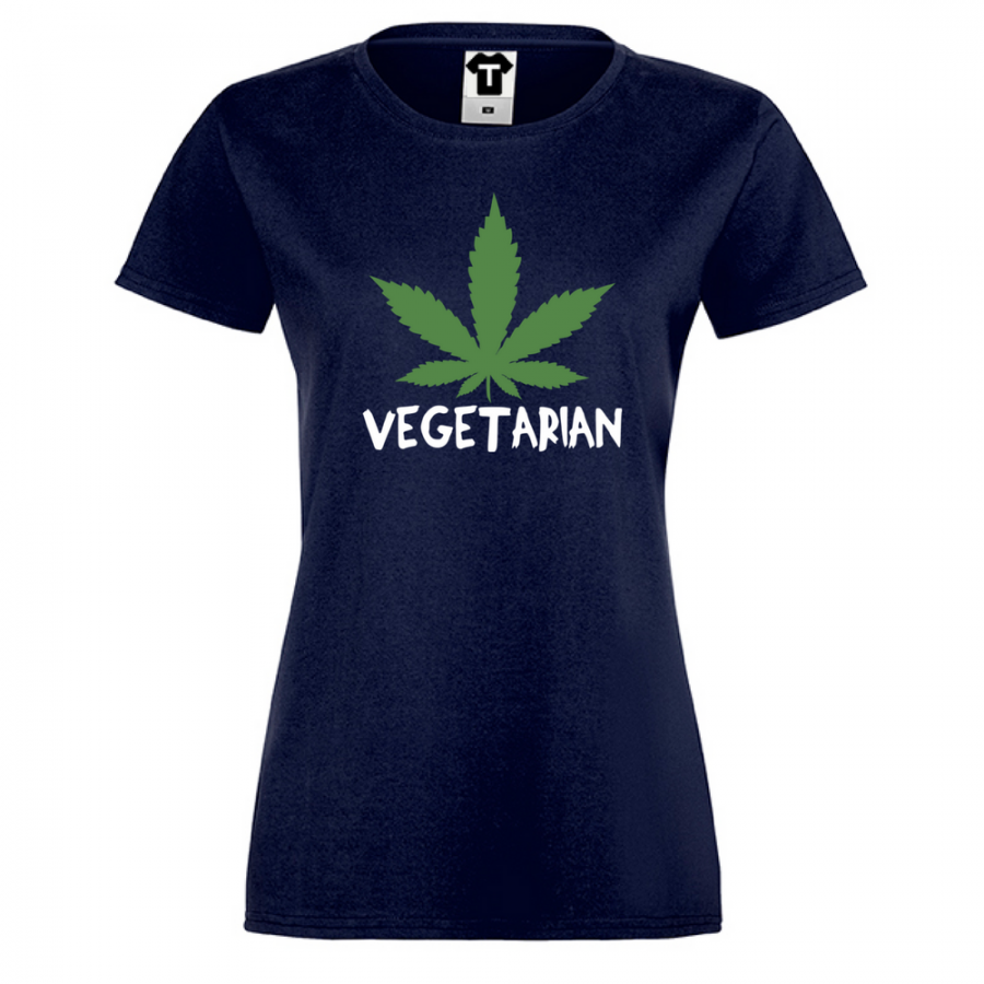 Γυναικεία μπλούζα σκούρο μπλε χρώμα Vegetarian