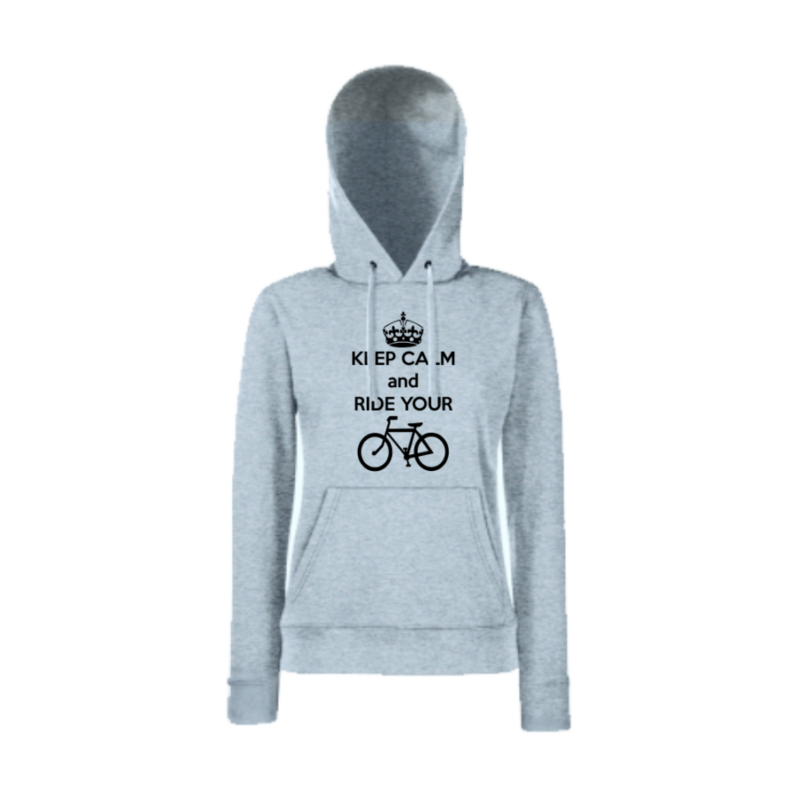 Γυναικείο γκρι φούρερ Keep Calm nd Ride your Bike