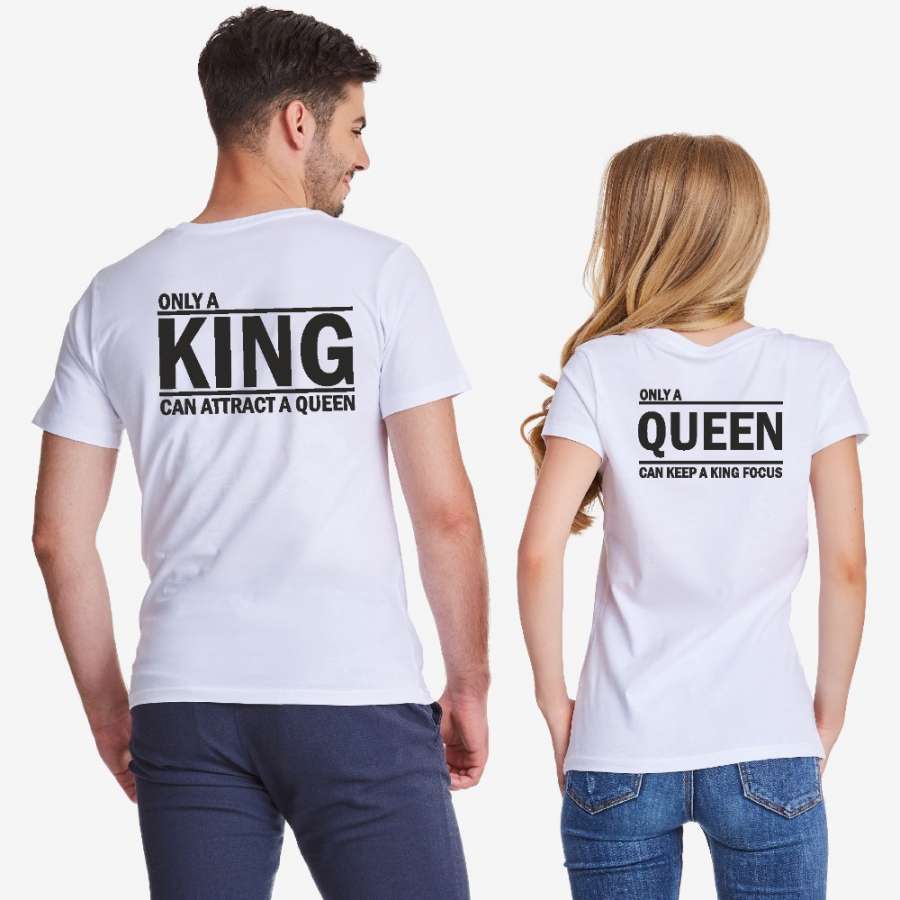 Σετ για ζευγάρια άσπρο χρώμα ONLY KING