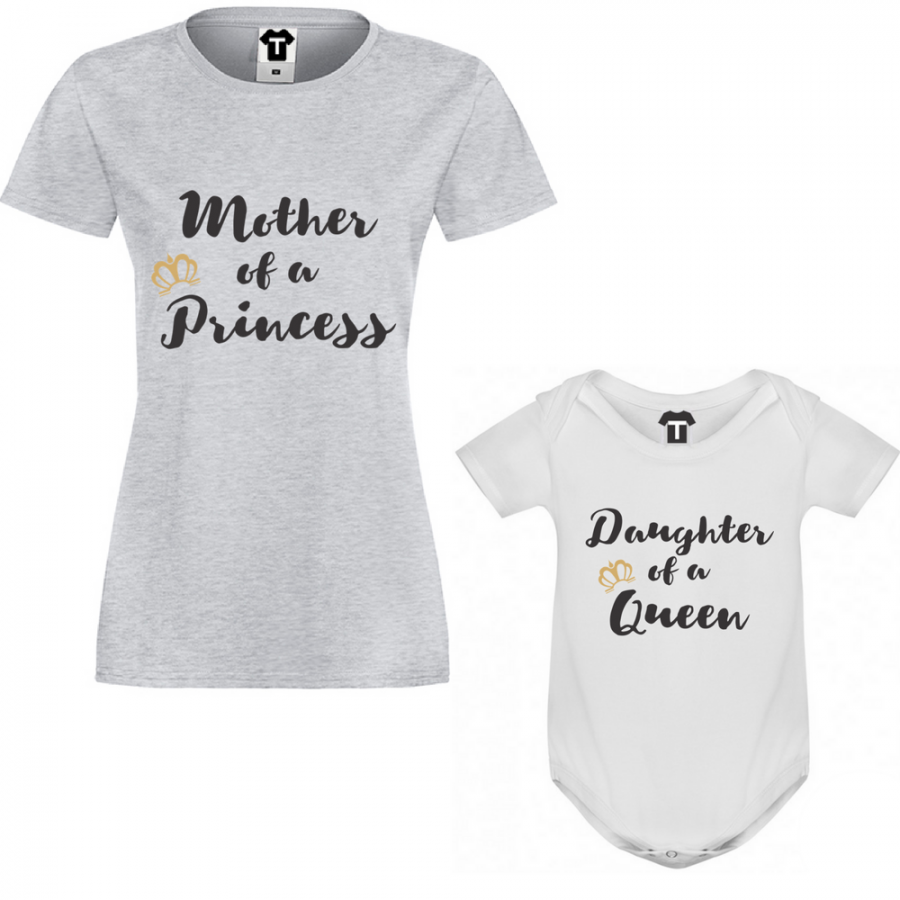 Σετ για μαμά και μωρό Mother of a princess/Daughter of a queen