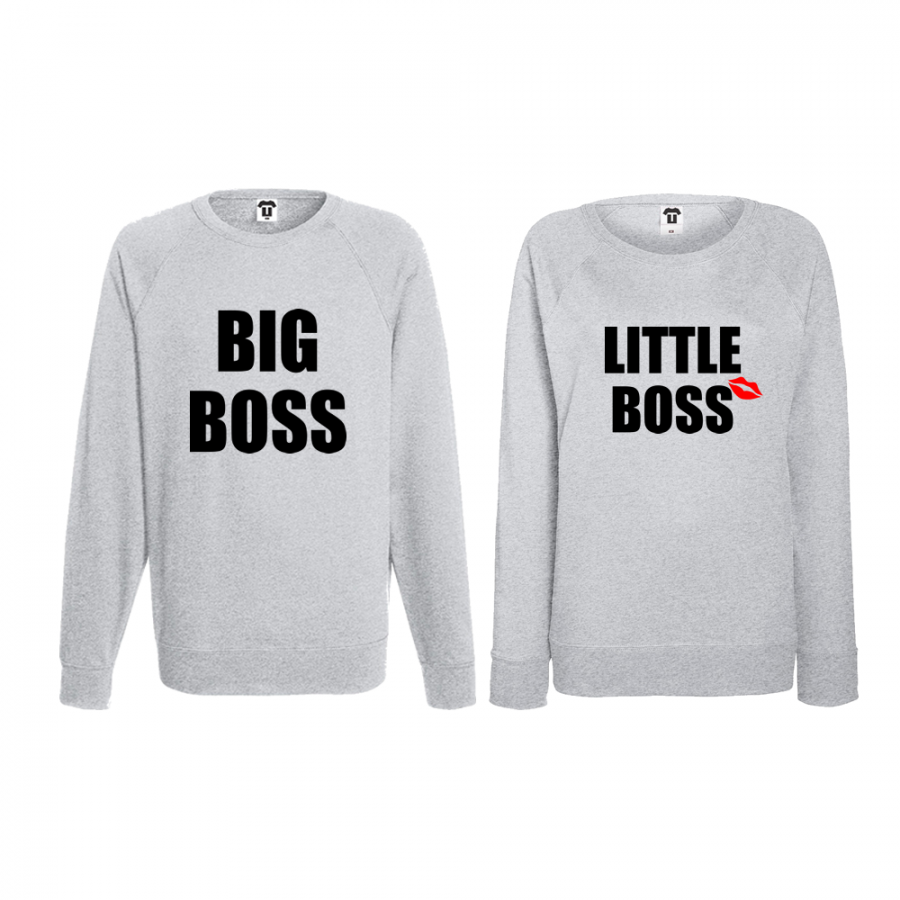 Σετ μπλούζες για ζευγάρια Big and Little Boss