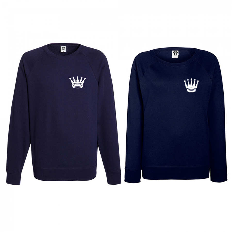 Σετ μπλούζες για ζευγάρια σκούρο μπλε Pocket Crowns
