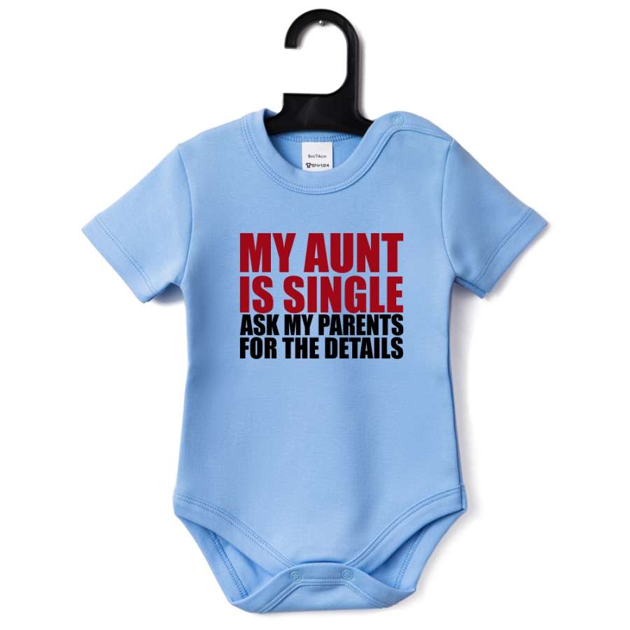 Ανοιχτό μπλε βρεφικό φορμάκι My Aunt is Single