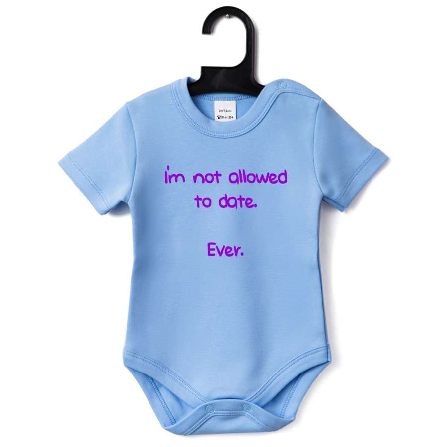Ανοιχτό μπλε βρεφικό φορμάκι Not Allowed to Date