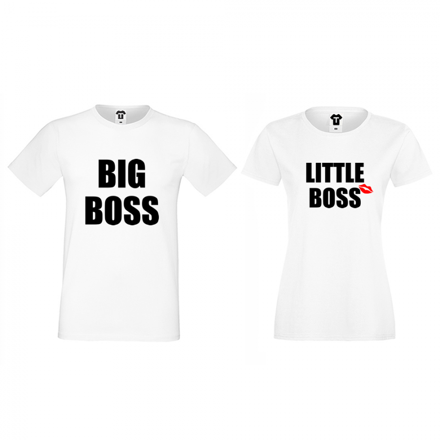 Σετ για ζευγάρια άσπρο χρώμα Big and Little Boss