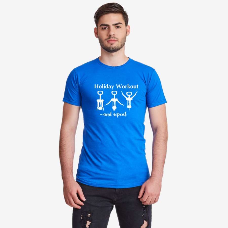 Ανδρικό μπλουζάκι σε μπλε ή λευκό Holiday Workout